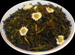 Чай зеленый HANSA TEA Улыбка Гейши, 500 г, фольгированный пакет, крупнолистовой зеленый ароматизированный чай
