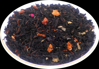 Чай черный HANSA TEA Земляника со сливками, 500 г, фольгированный пакет, крупнолистовой ароматизированный чай