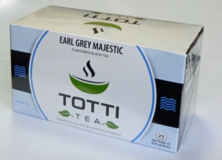 Чай черный TOTTI Tea Earl Grey Majestic (Эрл Грей Маджестик) пакетированный в конвертах, 25 шт.