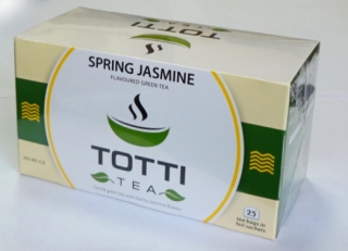 Чай зеленый TOTTI Tea Spring Jasmine (Весенний Жасмин) пакетированный в конвертах, 25 шт.