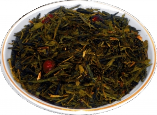 Чай зеленый HANSA TEA Дикая вишня, 500 г, фольгированный пакет, крупнолистовой зеленый ароматизированный чай, купить чай