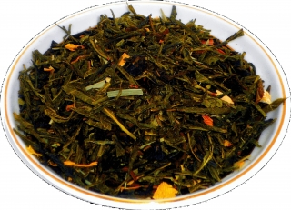 Чай зеленый HANSA TEA Лимон с женьшенем, 500 г, фольгированный пакет, крупнолистовой зеленый  чай, купить чай