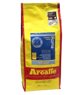 Arcaffe Roma (Аркафе Рома), кофе в зернах (1кг), вакуумная упаковка