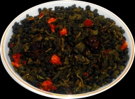 Чай зеленый HANSA TEA Земляника со сливками, 500 г, фольгированный пакет, крупнолистовой зеленый ароматизированный чай