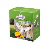 Чай зеленый Ahmad Tea Mango Souffle Green (Ахмад Манговое суфле), байховый листовой (20 пирамидок по 1,8гр. в уп.)