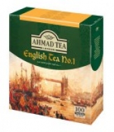 Чай черный Ahmad Ceylon Tea (Ахмад Цейлонский чай), пакетики с ярлычками,100 саше по 2г.